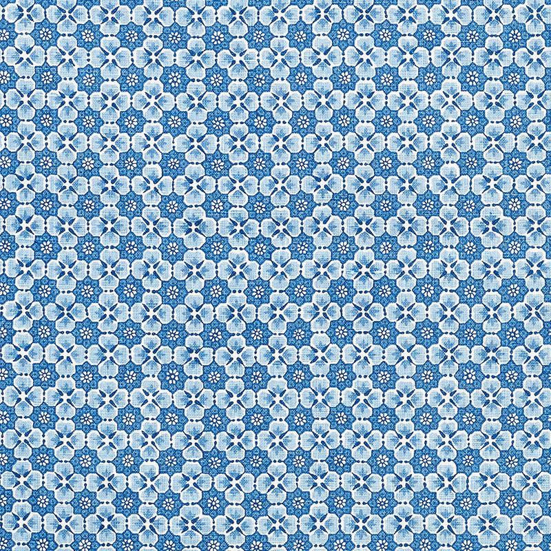 Palisades Floret Indigo 177600 by Schumacher Designer Fabric Mark D. Sikes 1.0" - Swanky Fabrics -