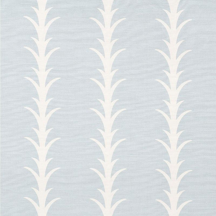 Acanthus Stripe Sky 177633 by Schumacher Designer Fabric Celerie Kemble 10.75" - Swanky Fabrics -