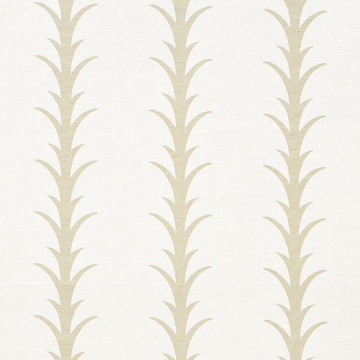 Acanthus Stripe Sand 177630 by Schumacher Designer Fabric Celerie Kemble 10.75" - Swanky Fabrics -