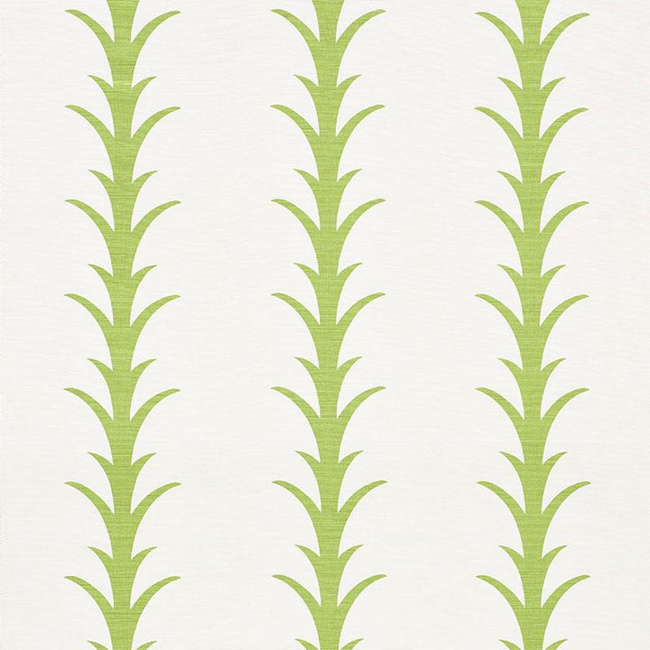 Acanthus Stripe Leaf 177631 by Schumacher Designer Fabric Celerie Kemble 10.75" - Swanky Fabrics -