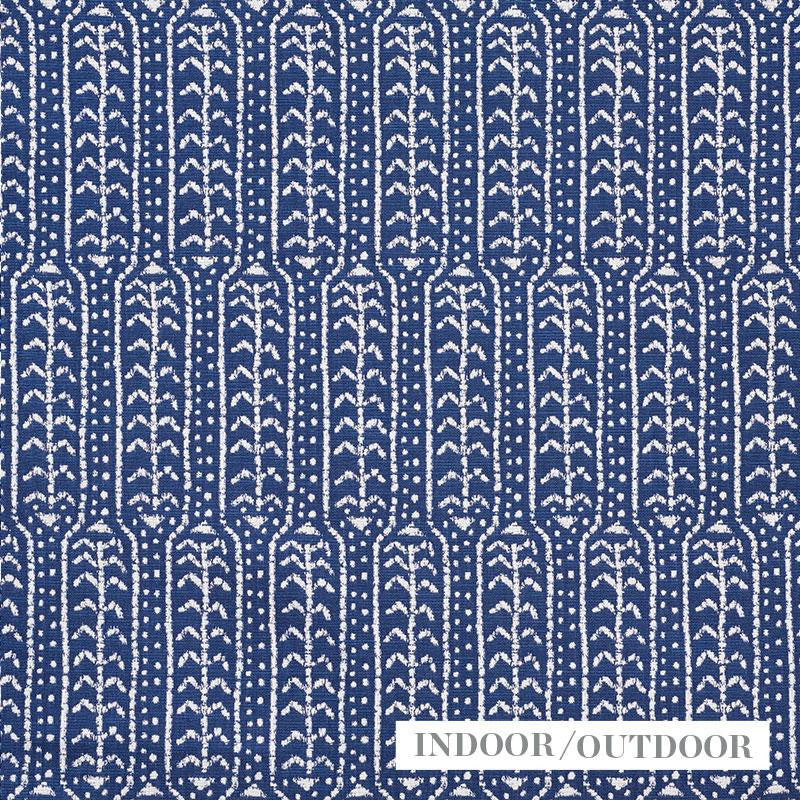 Zonda Indoor/Outdoor Indigo 73762 by Schumacher Designer Fabric Indoor/Outdoor Wovens 2.75" - Swanky Fabrics -