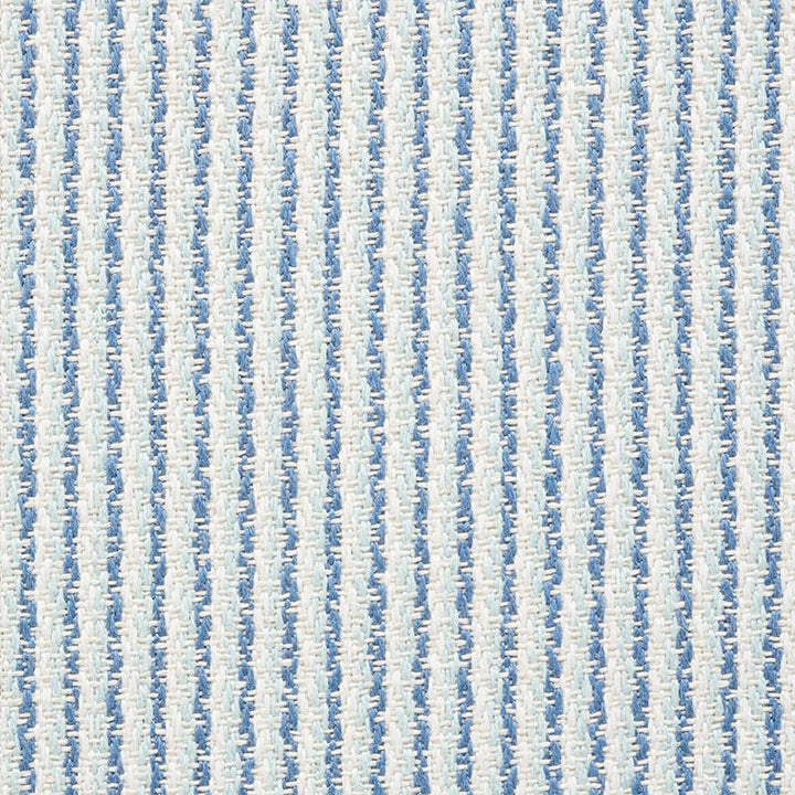 Shoreline Stripe Sky 73852 by Schumacher Designer Fabric Indoor/Outdoor Linen - Swanky Fabrics -