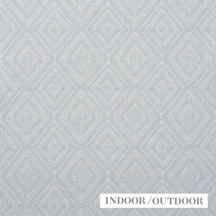 Geometric Weave Indoor/Outdoor Chambray 73863 by Schumacher Designer Fabric Indoor/Outdoor Linen 7.0" - Swanky Fabrics -