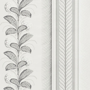 Hydrangea Drape Grisaille 5004455 by Schumacher Designer Wallpaper