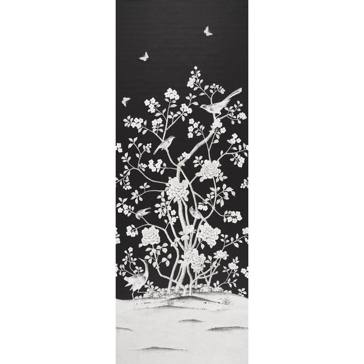 Chinois Palais Panel Noir 5007127 by Schumacher Designer Wallpaper Mary Mcdonald 51.75" - Swanky Fabrics -