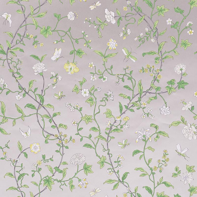 Floraison Citron Shimmer 5009111 by Schumacher Designer Wallpaper Signature Schumacher 27.0" - Swanky Fabrics -
