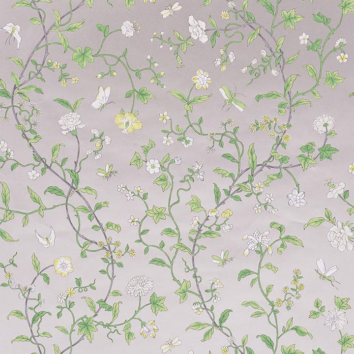 Floraison Citron Shimmer 5009111 by Schumacher Designer Wallpaper Signature Schumacher 27.0" - Swanky Fabrics -
