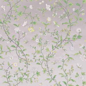 Floraison Citron Shimmer 5009111 by Schumacher Designer Wallpaper