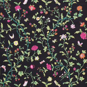 Floraison Jet Multi 5009112 by Schumacher Designer Wallpaper