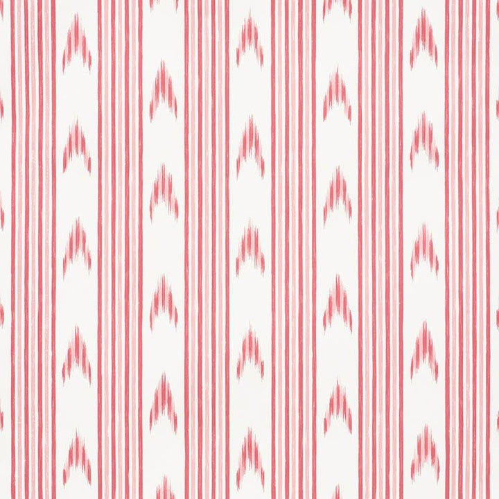 Santa Barbara Ikat Pink 5009221 by Schumacher Designer Wallpaper Mark D. Sikes 27.0" - Swanky Fabrics -