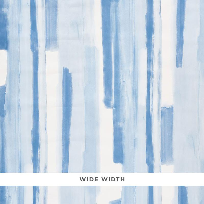 Watercolor Blue 5009300 by Schumacher Designer Wallpaper Miles Redd 27.0" - Swanky Fabrics -