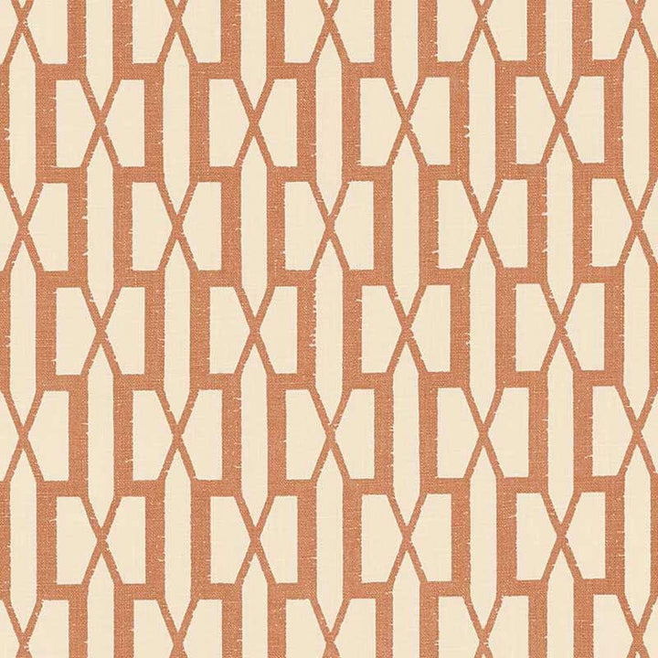 Belvedere Burnt Orange 176116 by Schumacher Designer Fabric Veere Grenney 2.88" - Swanky Fabrics -
