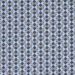 Huxley Tile Blue 69872 by Schumacher Designer Fabric