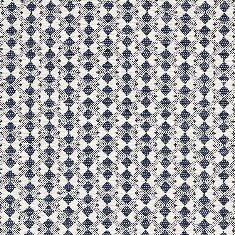 Huxley Navy 69873 by Schumacher Designer Fabric Essentials: Small Scale Upholstery Fabrics 1.62" - Swanky Fabrics -