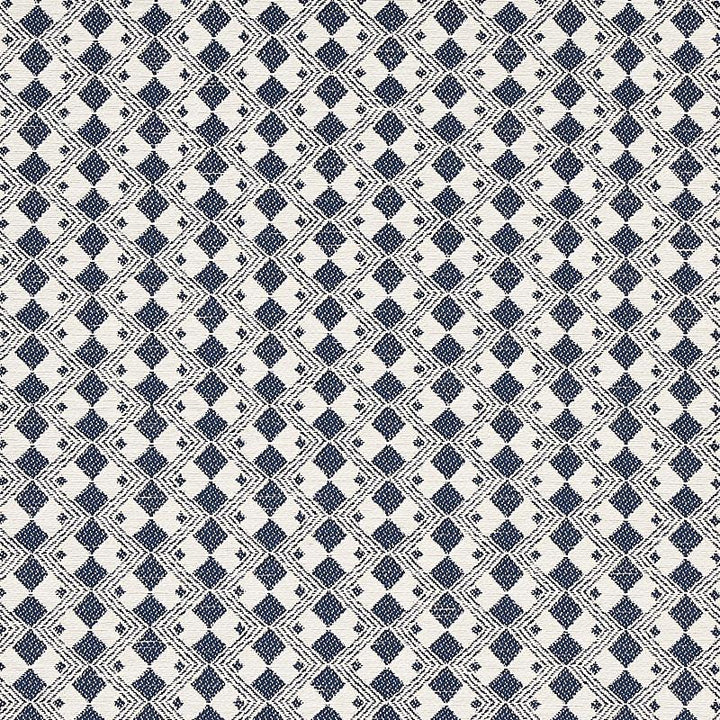 Huxley Navy 69873 by Schumacher Designer Fabric Essentials: Small Scale Upholstery Fabrics 1.62" - Swanky Fabrics -
