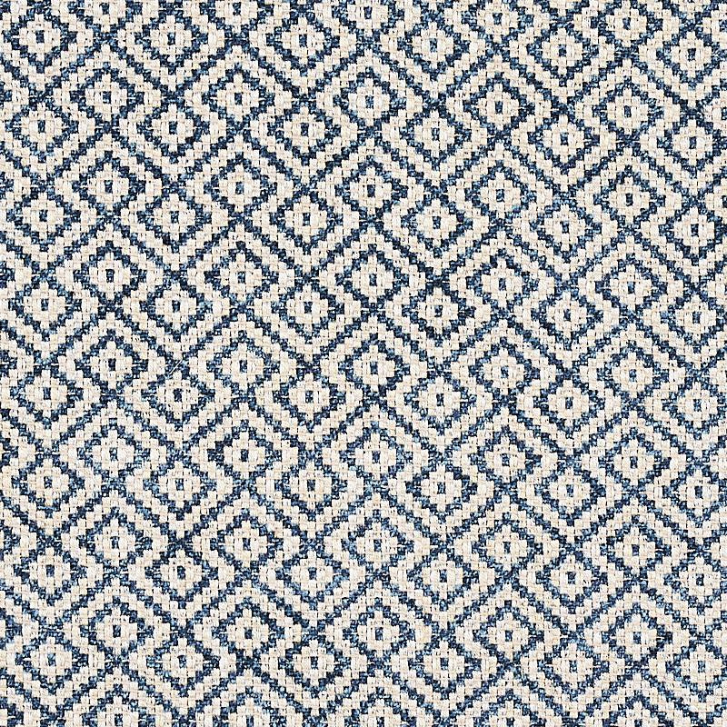 Lessing Indigo 69812 by Schumacher Designer Fabric Essentials: Small Scale Upholstery Fabrics 1.75" - Swanky Fabrics -