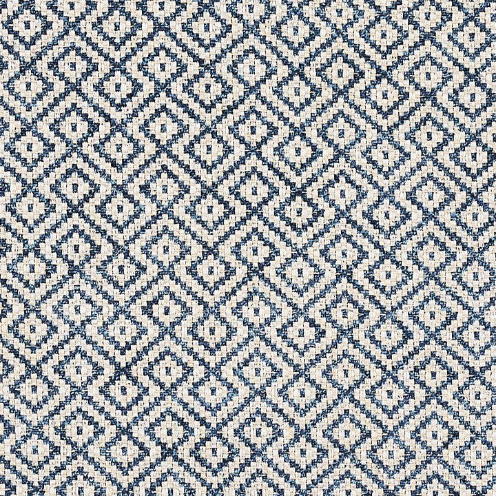 Lessing Indigo 69812 by Schumacher Designer Fabric Essentials: Small Scale Upholstery Fabrics 1.75" - Swanky Fabrics -