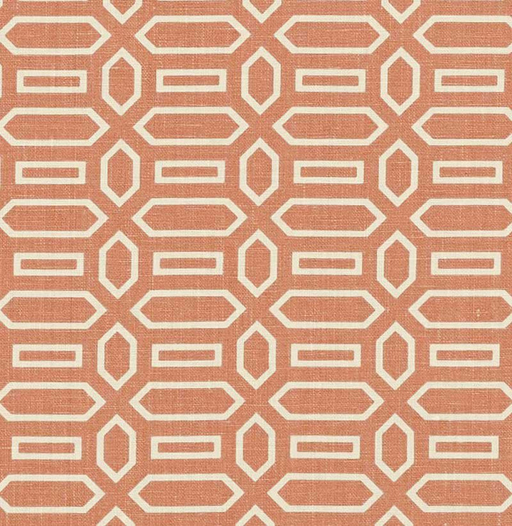 Pavilion Burnt Orange 176146 by Schumacher Designer Fabric Veere Grenney 2.5" - Swanky Fabrics -