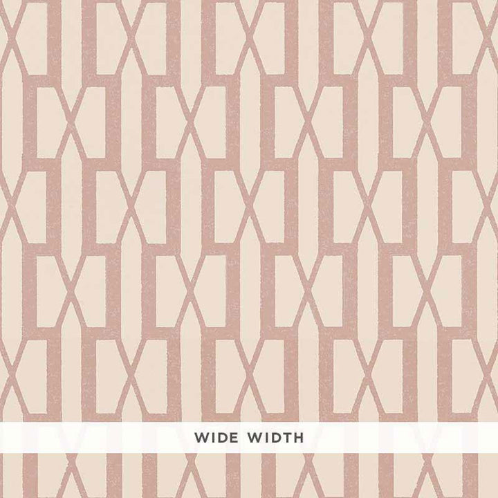 Belvedere Pink 5007991 by Schumacher Designer Wallpaper Veere Grenney 3.0" - Swanky Fabrics -