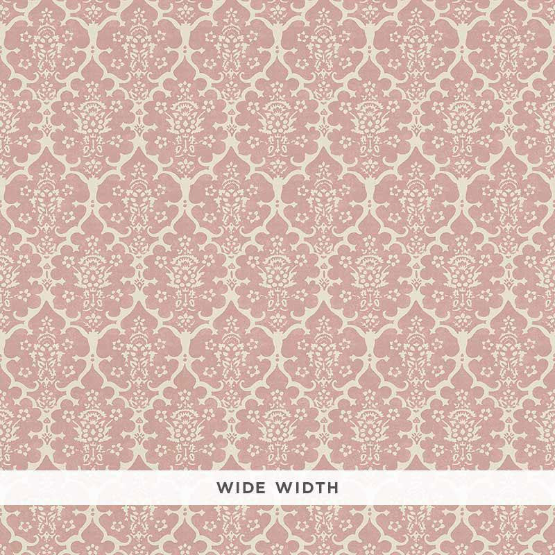 Burley Pink 5008031 by Schumacher Designer Wallpaper Veere Grenney 2.5" - Swanky Fabrics -