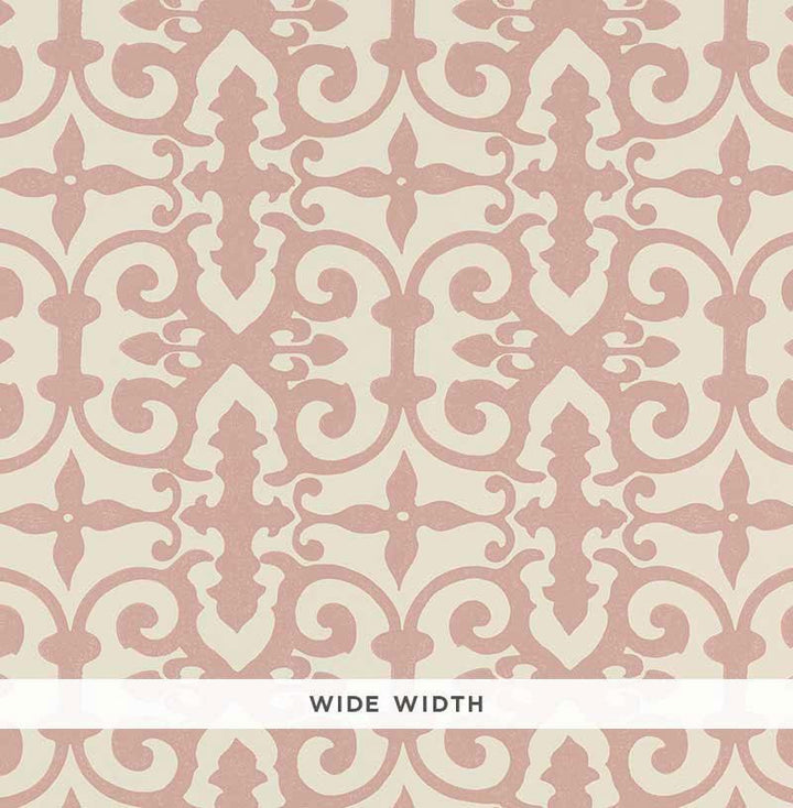 Ferne Park Pink 5008041 by Schumacher Designer Wallpaper Veere Grenney 10.25" - Swanky Fabrics -