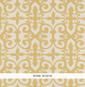 Ferne Park Straw 5008042 by Schumacher Designer Wallpaper