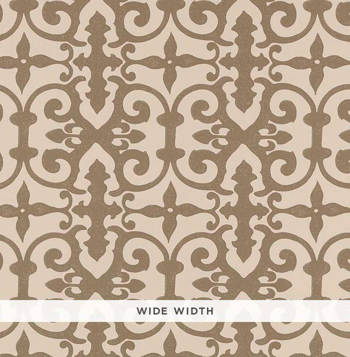 Ferne Park Berber Brown 5008046 by Schumacher Designer Wallpaper Veere Grenney 10.25" - Swanky Fabrics -