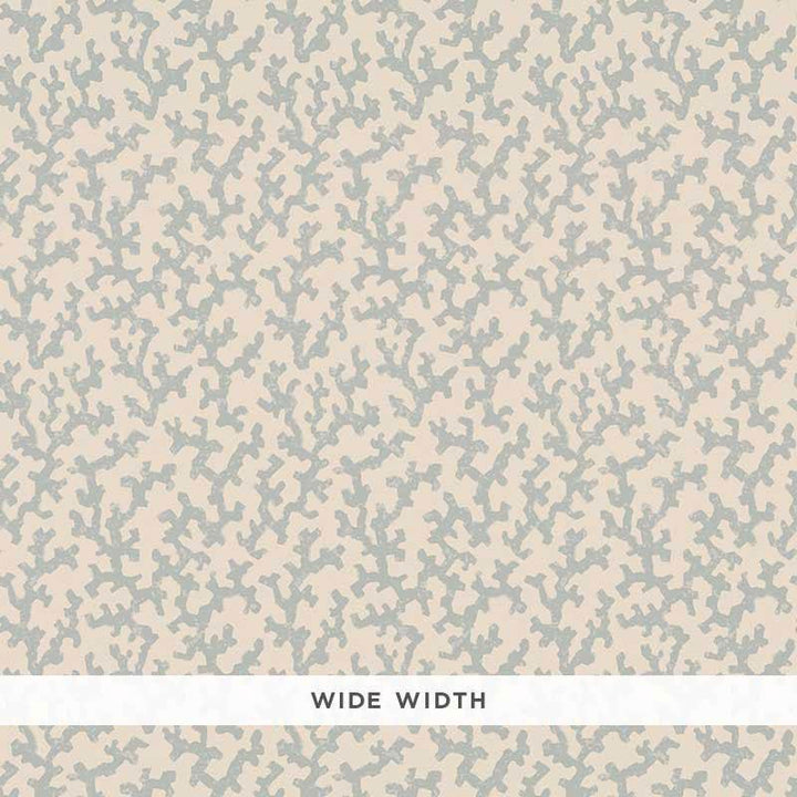 Folly Orpington Blue 5008004 by Schumacher Designer Wallpaper Veere Grenney 4.38" - Swanky Fabrics -