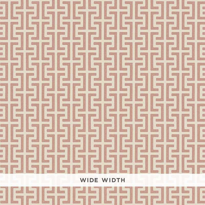 Temple Pink 5008051 by Schumacher Designer Wallpaper Veere Grenney 4.5" - Swanky Fabrics -