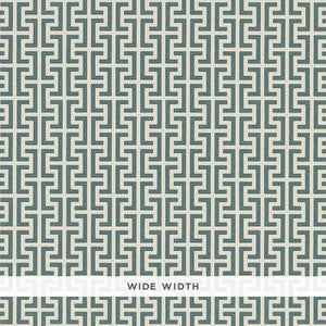 Temple Peacock Blue 5008055 by Schumacher Designer Wallpaper