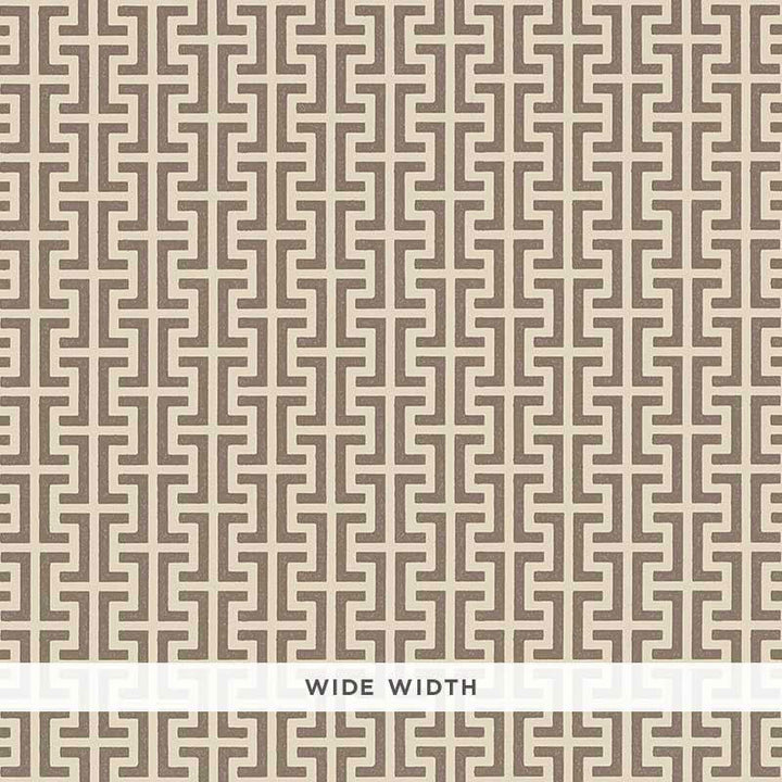 Temple Berber Brown 5008056 by Schumacher Designer Wallpaper Veere Grenney 4.5" - Swanky Fabrics -