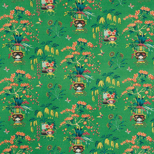 Ming Vase Jade 176731 by Schumacher Designer Fabric