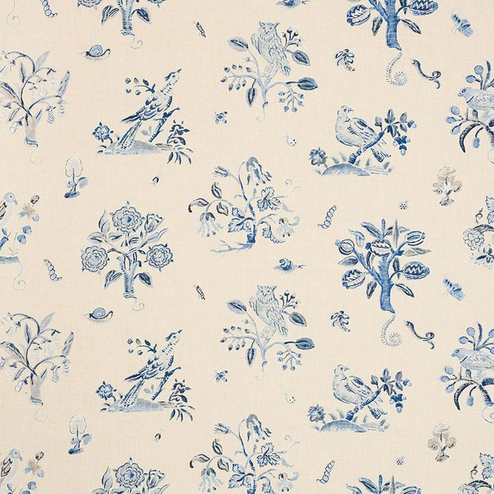 Magical Menagerie Blues 176753 by Schumacher Designer Fabric Schumacher Classics 54.0" - Swanky Fabrics -