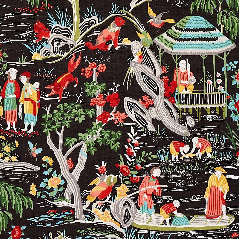 Yangtze River Onyx 176771 by Schumacher Designer Fabric Schumacher Classics 27.0" - Swanky Fabrics -