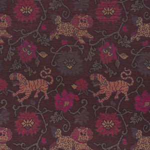 Khotan Weave Aubergine 62683 by Schumacher Designer Fabric