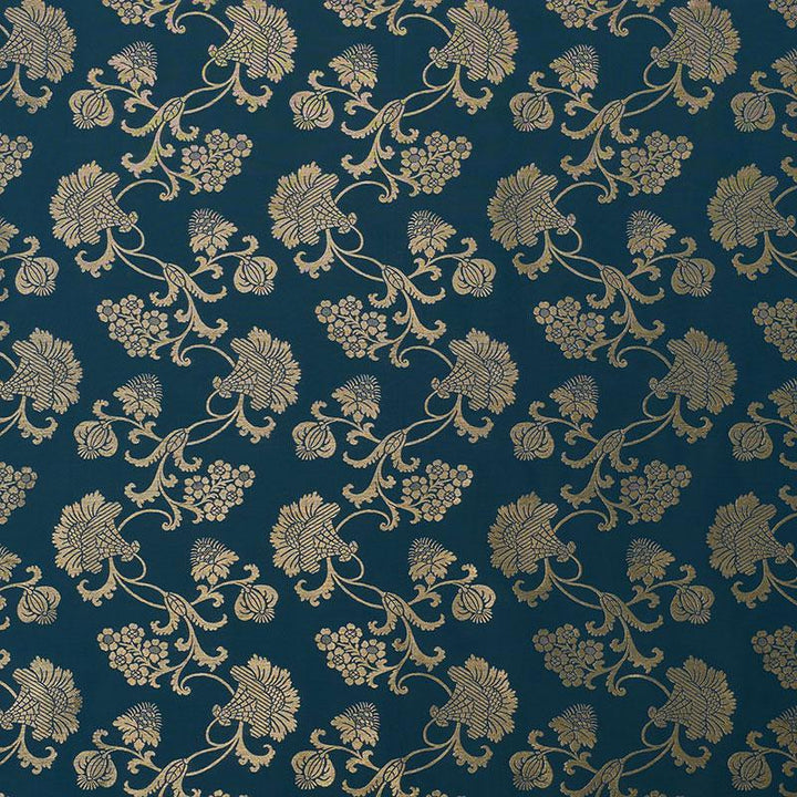 Margaux Peacock Shimmer 71843 by Schumacher Designer Fabric Schumacher Classics Ii 32.0" - Swanky Fabrics -