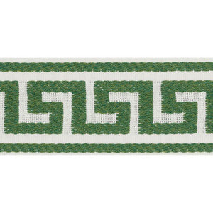 Ganton Tape Indoor/Outdoor Green 72393 by Schumacher Designer Trim