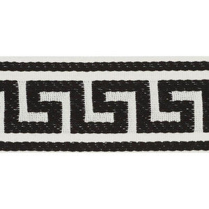 Ganton Tape Indoor/Outdoor Black 72395 by Schumacher Designer Trim