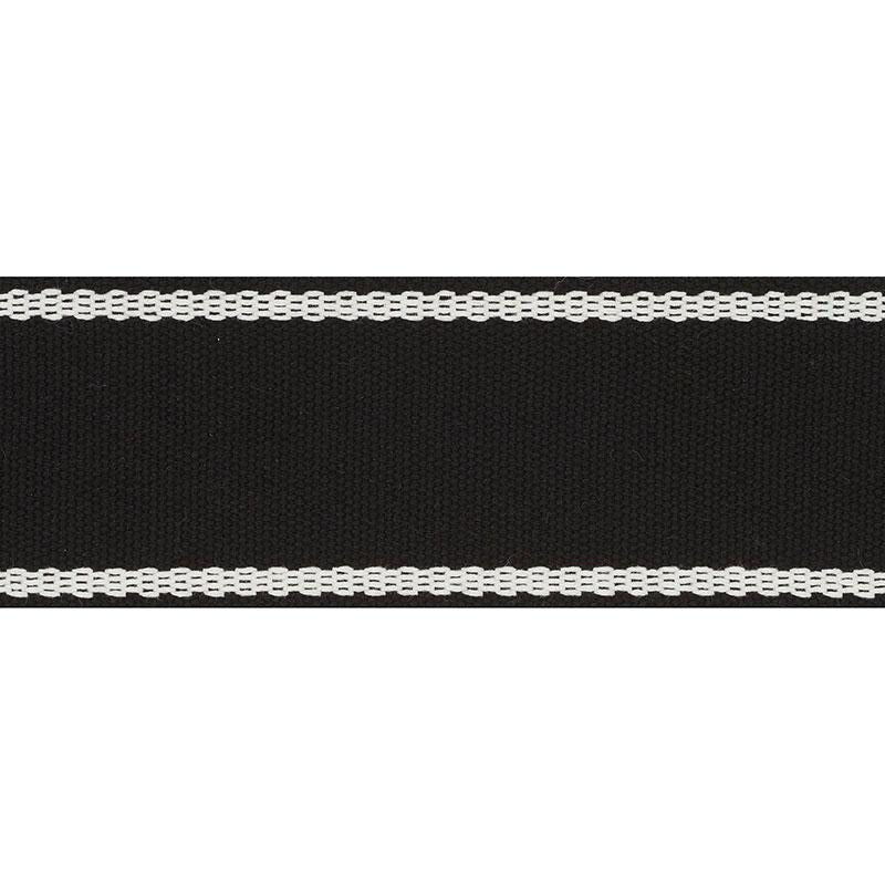 Sullivan Tape Indoor/Outdoor Black 72405 by Schumacher Designer Trim Indoor-Outdoor Trims - Swanky Fabrics -