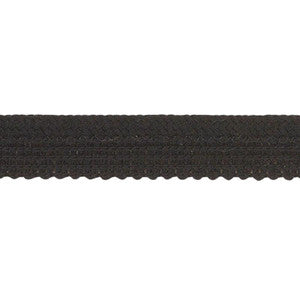 Eubie Lip Cord Indoor/Outdoor Black 72426 by Schumacher Designer Trim