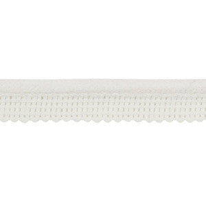 Eubie Lip Cord Indoor/Outdoor White 72420 by Schumacher Designer Trim