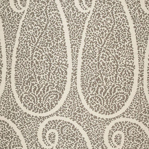 Ambala Paisley Greige 174640 by Schumacher Designer Fabric