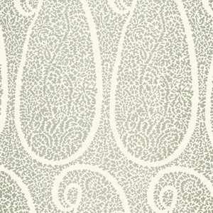 Ambala Paisley Fog 174642 by Schumacher Designer Fabric