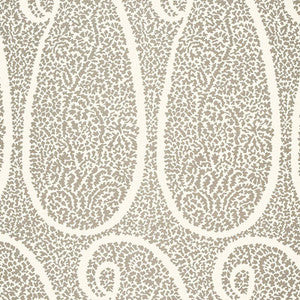 Ambala Paisley Oyster 174643 by Schumacher Designer Fabric