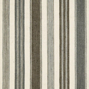 Montauban Stripe Nickel / Greige 65171 by Schumacher Designer Fabric