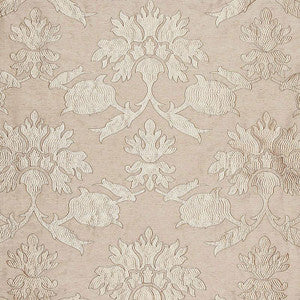 Roussillon Embroidery Greige 65290 by Schumacher Designer Fabric