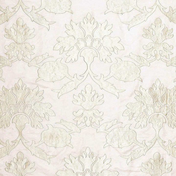 Roussillon Embroidery Chalk 65291 by Schumacher Designer Fabric Au Naturel 12.75" - Swanky Fabrics -