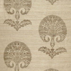 Ottoman Flower Putty 174650 by Schumacher Designer Fabric