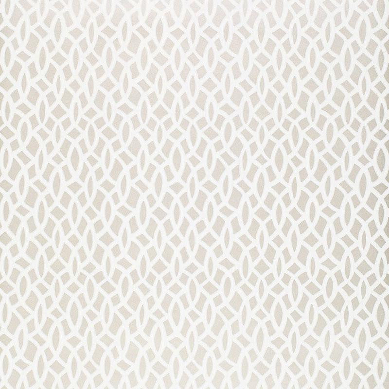 Chain Link Silver 5004751 by Schumacher Designer Wallpaper Textured Elements 6.75" - Swanky Fabrics -