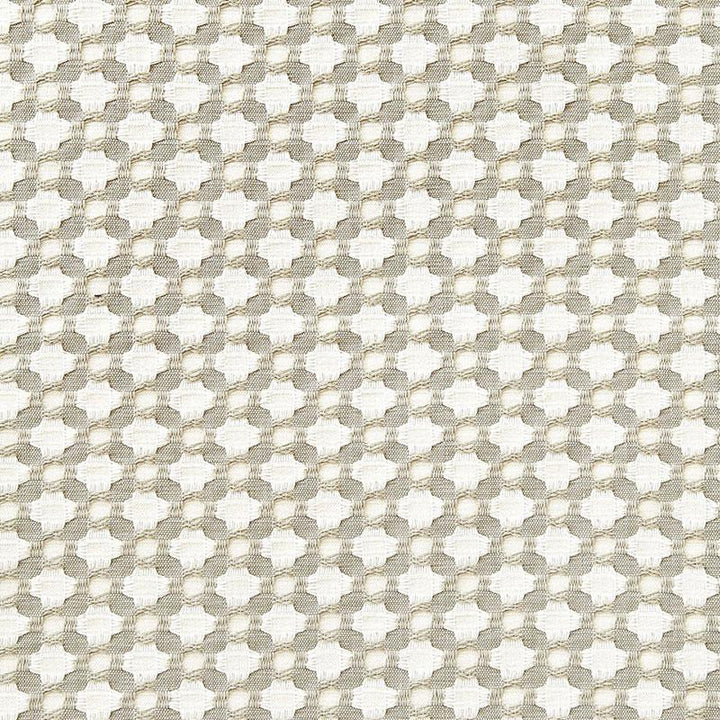 Betwixt Stone/White 65682 by Schumacher Designer Fabric Essentials: Small-Scale Upholstery 1.62" - Swanky Fabrics -